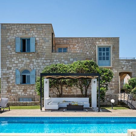 Beachfront Villa Turquoise With Private Pool, Bbq And Ping Pong Table Chania  Exteriör bild